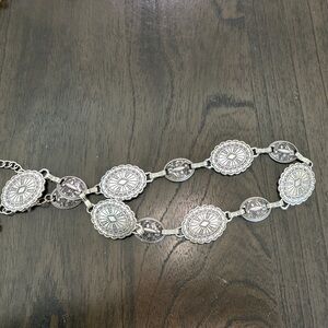 Intricate Silver Medallion Belt